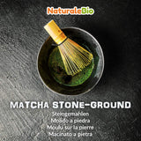 Naturalebio Ceremonial Grade Matcha Tea Powder Originální zelený čaj z Japonska. Ceremoniální prášek ze zeleného čaje Matcha vyrobený v Uji, Kyoto. Ideální na pití, vaření a latté. Krabička 30g.
