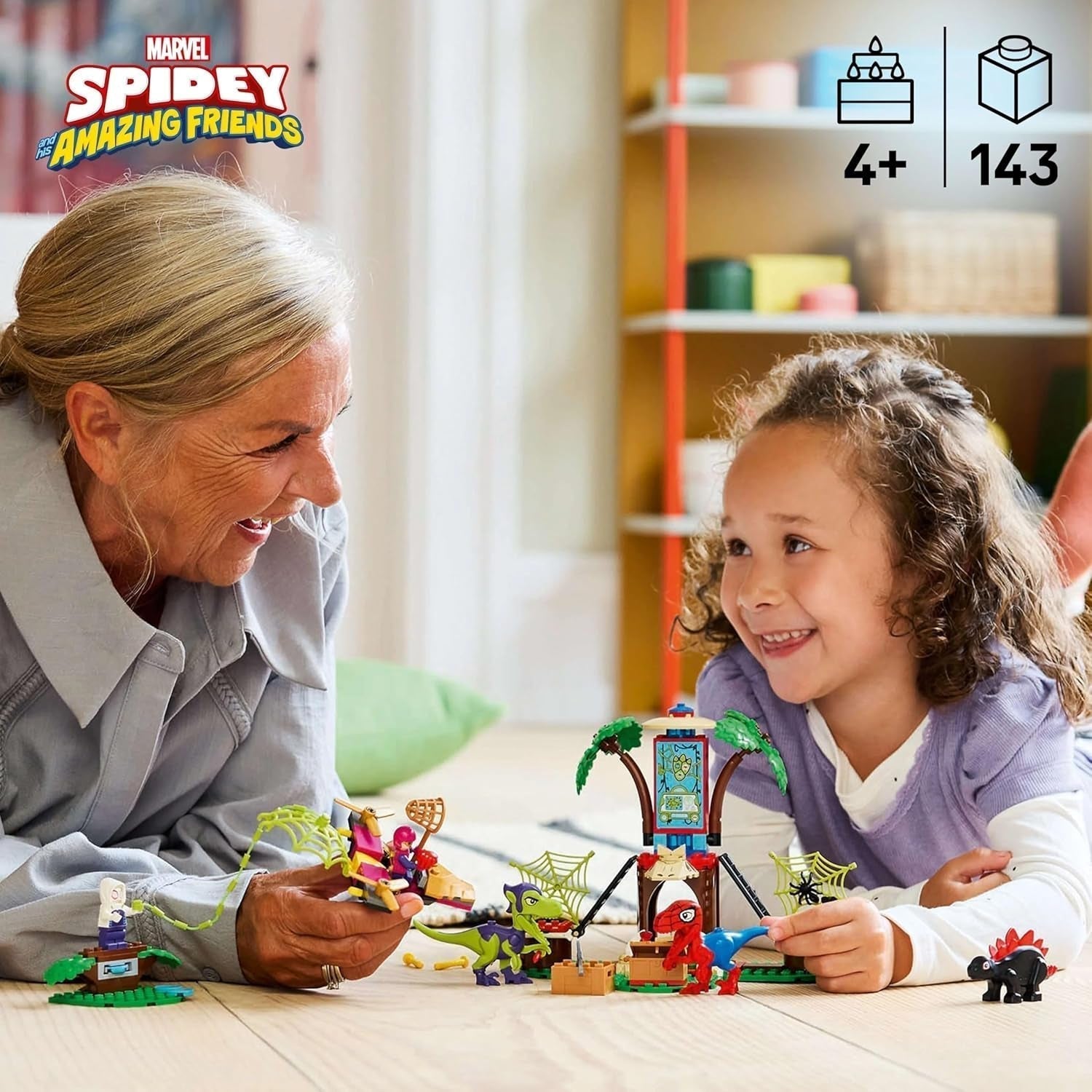 LEGO Marvel Showdown at the Treehouse: Spidey-Rex vs. Gobby-Raptor, Dinosauří sada na stavění a hraní, Hračka Dinosauří dárek pro chlapce a dívky 4+, Spidey a jeho super přátelé 11200 stavebnic Besuche den LEGO-Store