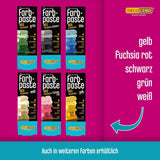 Decocino Barvicí pasta rozpustná v tucích Sada 6 - 6 x 15 g - Potravinářské barvivo červené, bílé, zelené, žluté, modré a černé, ideální pro barvení dortů, fondánu a krémů - Bez azo a lepku