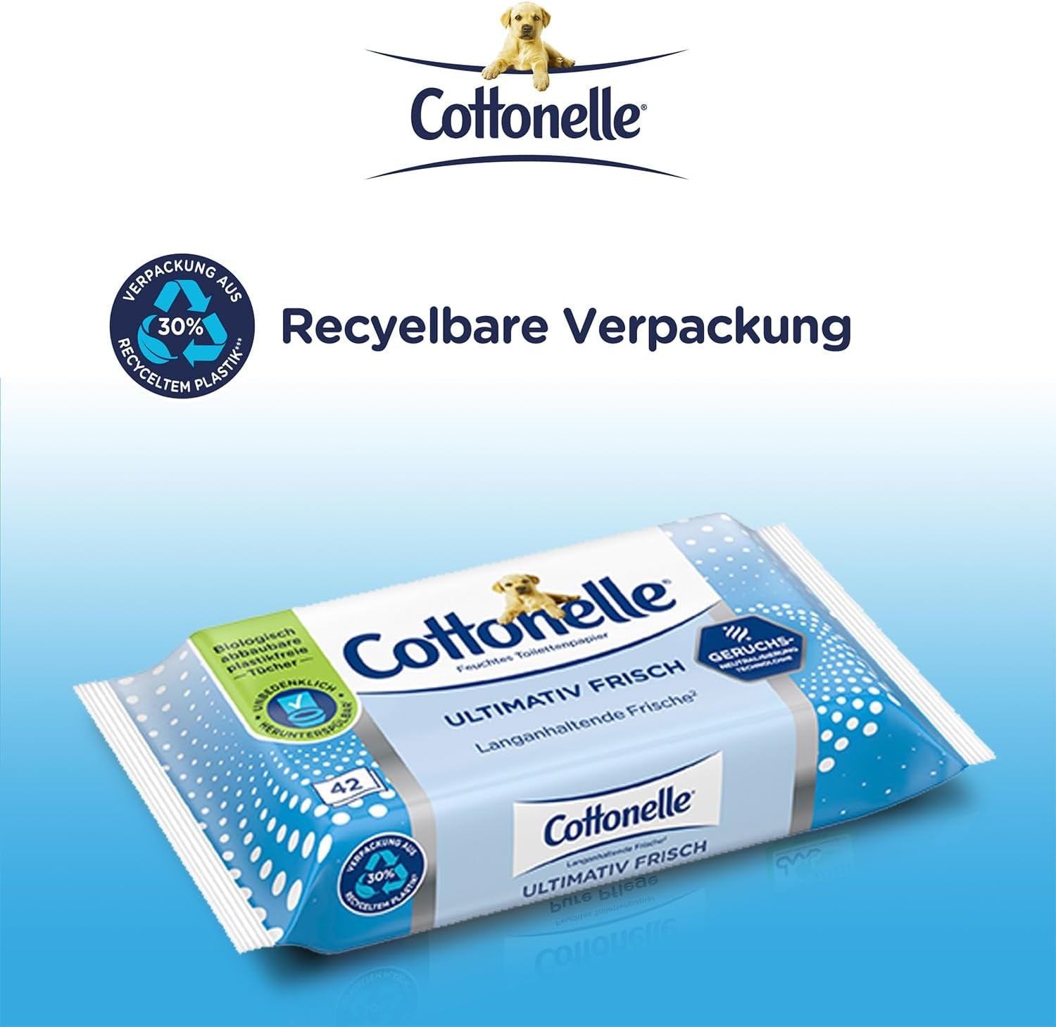 Vlhčené ubrousky, Ultimate Fresh, 12 x 42 ubrousky, technologie Deodycylx, šetrné k pokožce, bez alkoholu a barviv, citlivé, biologicky odbouratelné