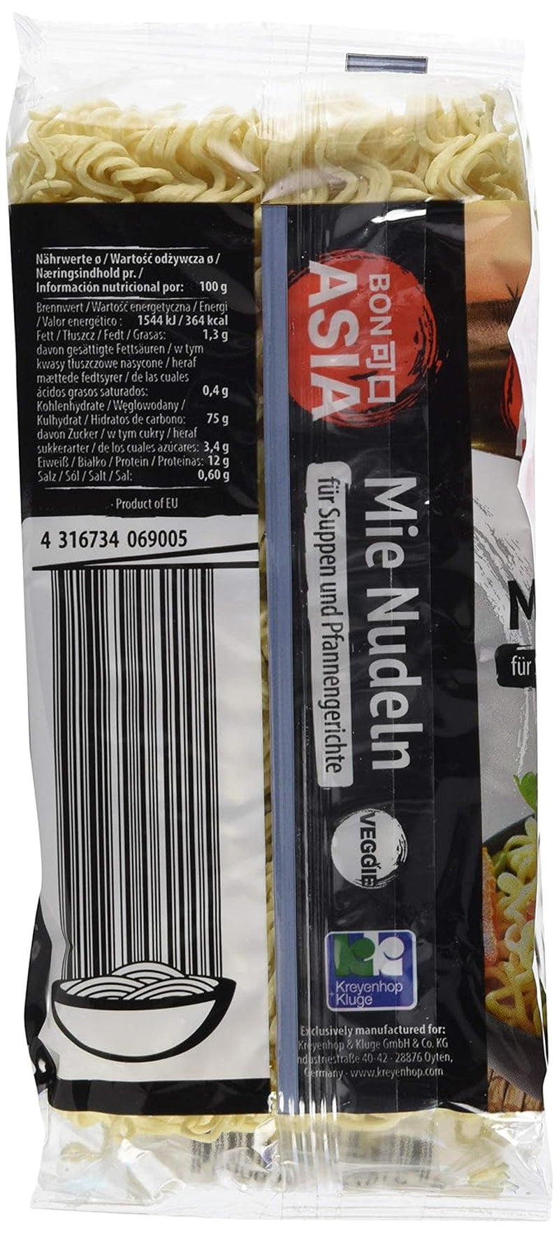 BONASIA Mie nudle, ohne Ei, 250 g