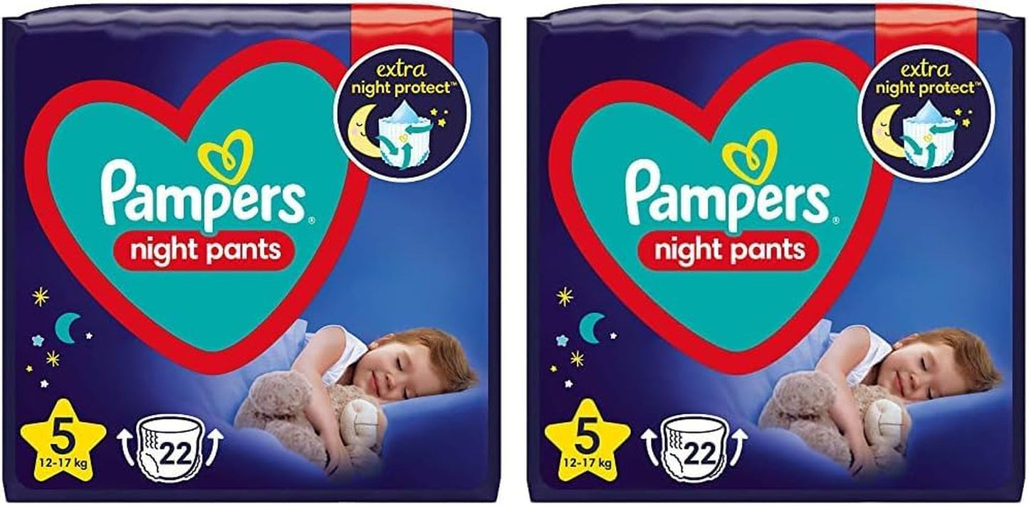 Noční kalhotkové plenky (stará verze), velikost 5, 22 kusů, 12kg-17kg (balení 2 ks)