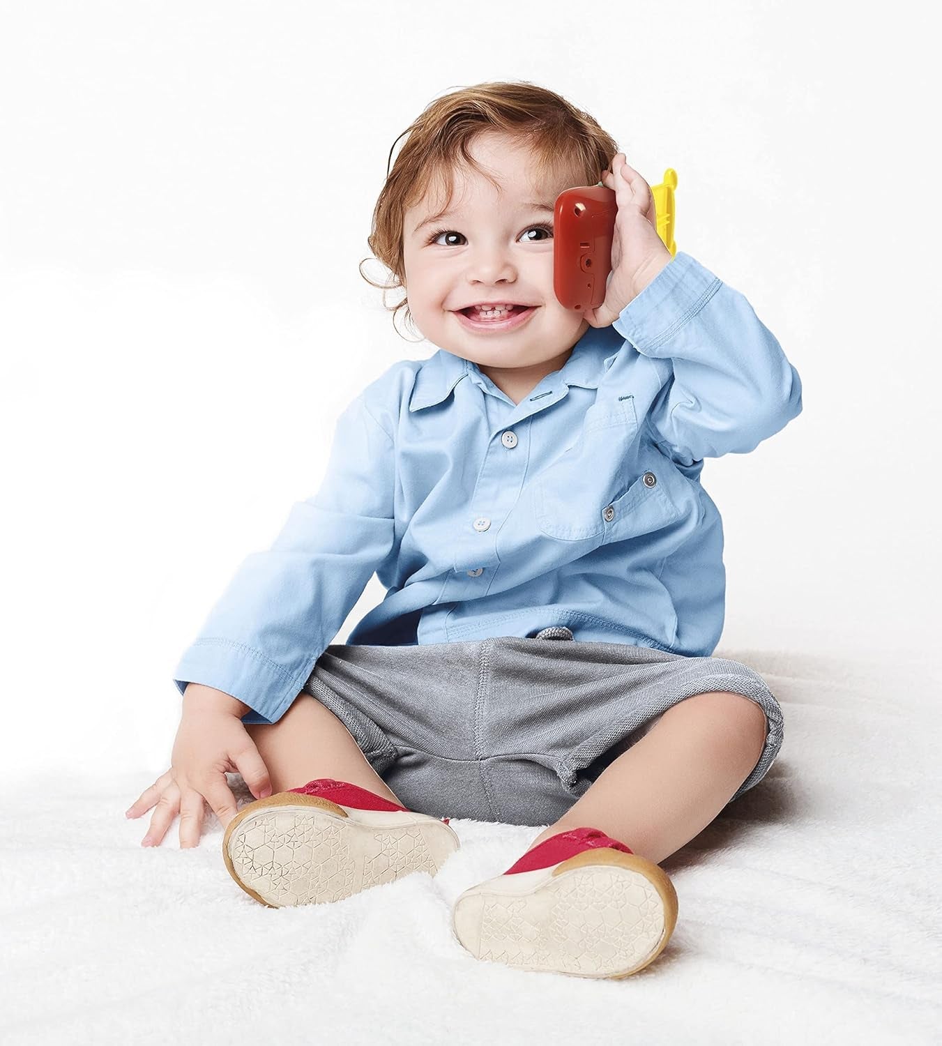 Clementoni 17711 Disney Baby Baby Mickey chytrý telefon, dětský mobilní telefon se světelnými a zvukovými efekty, interaktivní hračka pro děti 9-36 měsíců, M, vícebarevné Bebe Toys Naty Shop