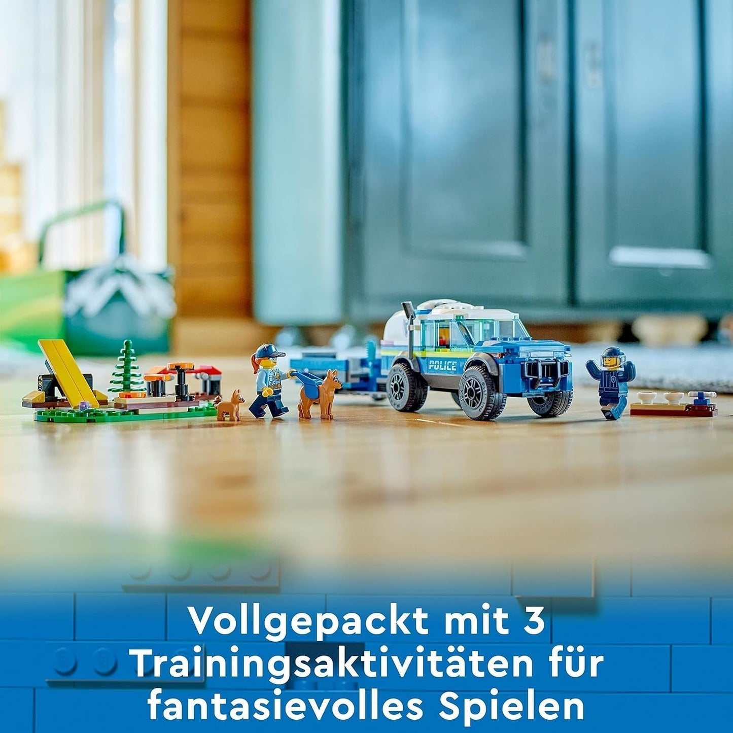 LEGO 60369 City Mobilní výcvik policejních psů, policejní auto s přívěsem, figurky psa a štěněte, sada zvířat pro děti od 5 let Stavebnice Besuche den LEGO-Store