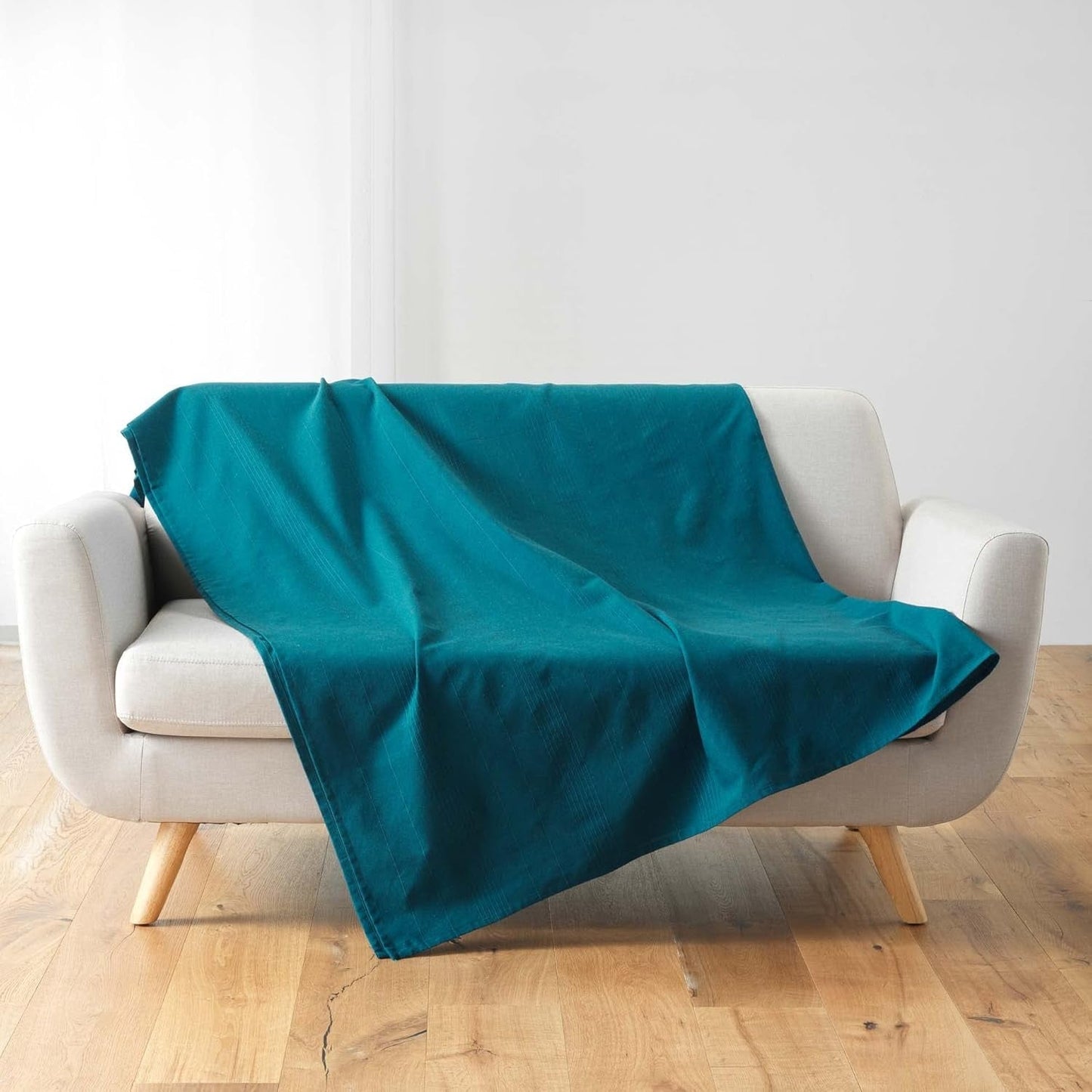 Douceur D'Intérieur, Deka (220 X 240 Cm) Lucile Curry, Polycotton, Jednobarevné Postele a deky Douceur d'Intérieur Blue 220 X 240 Cm