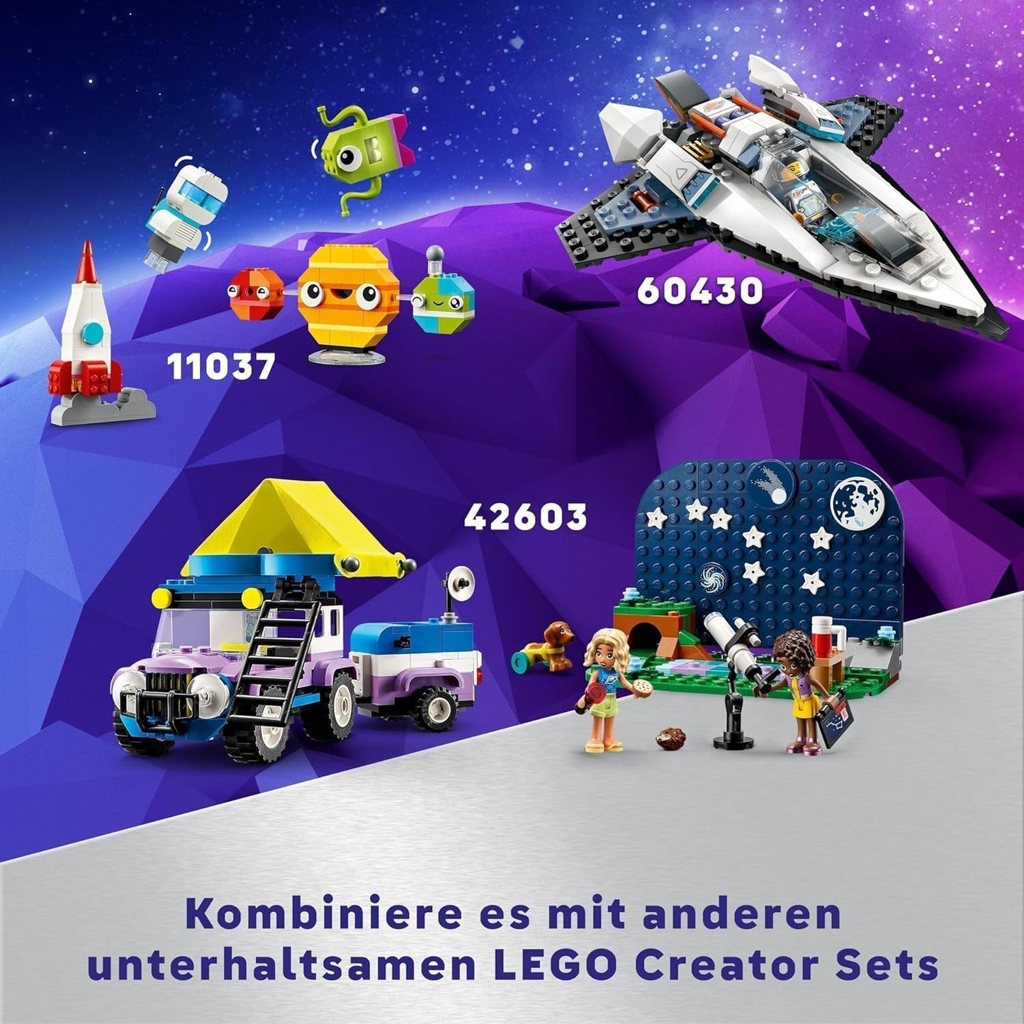 LEGO Creator 3v1 hračka vesmírného astronauta, model psa a vesmírné lodi pro děti, dekorace do školky, kreativní dárek pro chlapce a dívky 9 let 31152 stavebnice Besuche den LEGO-Store