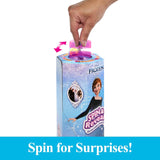 Mattel Disney Sada módních panenek Ledová královna Anna, Spin & Reveal s 11 překvapeními, včetně 5 doplňků, 5 samolepek a scénky, inspirované Disneyho filmem, HXD27 Naty Shop Dolls
