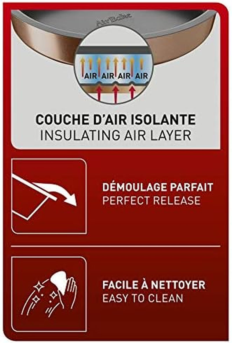 Tefal Airbake J2555014 Muffinform, Antihaftbeschichtung, Karbonstahl, Braun, 29 X 41 Cm Formy a plechy na pečení Naty Shop