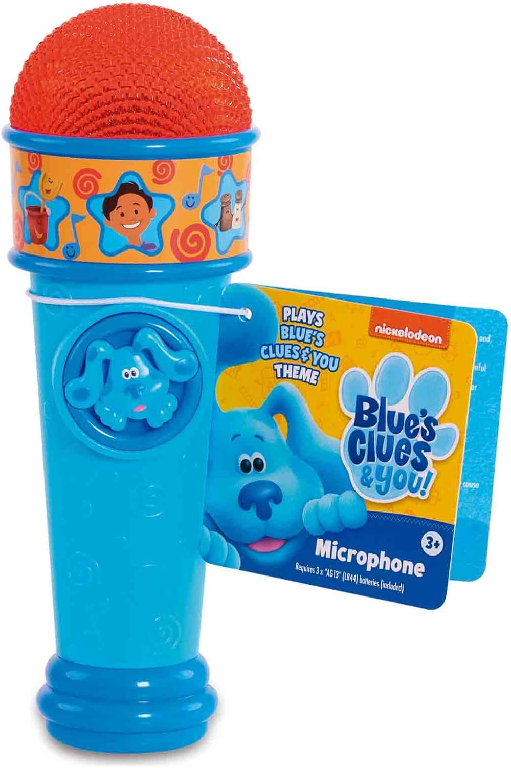 Modrá a tipy Modrý mikrofon Hračka pro psy Blues Nápověda Kreslený seriál Píseň pro chlapce a dívky od 3 let Vícebarevná Bebe Naty Shop Toys Výchozí název
