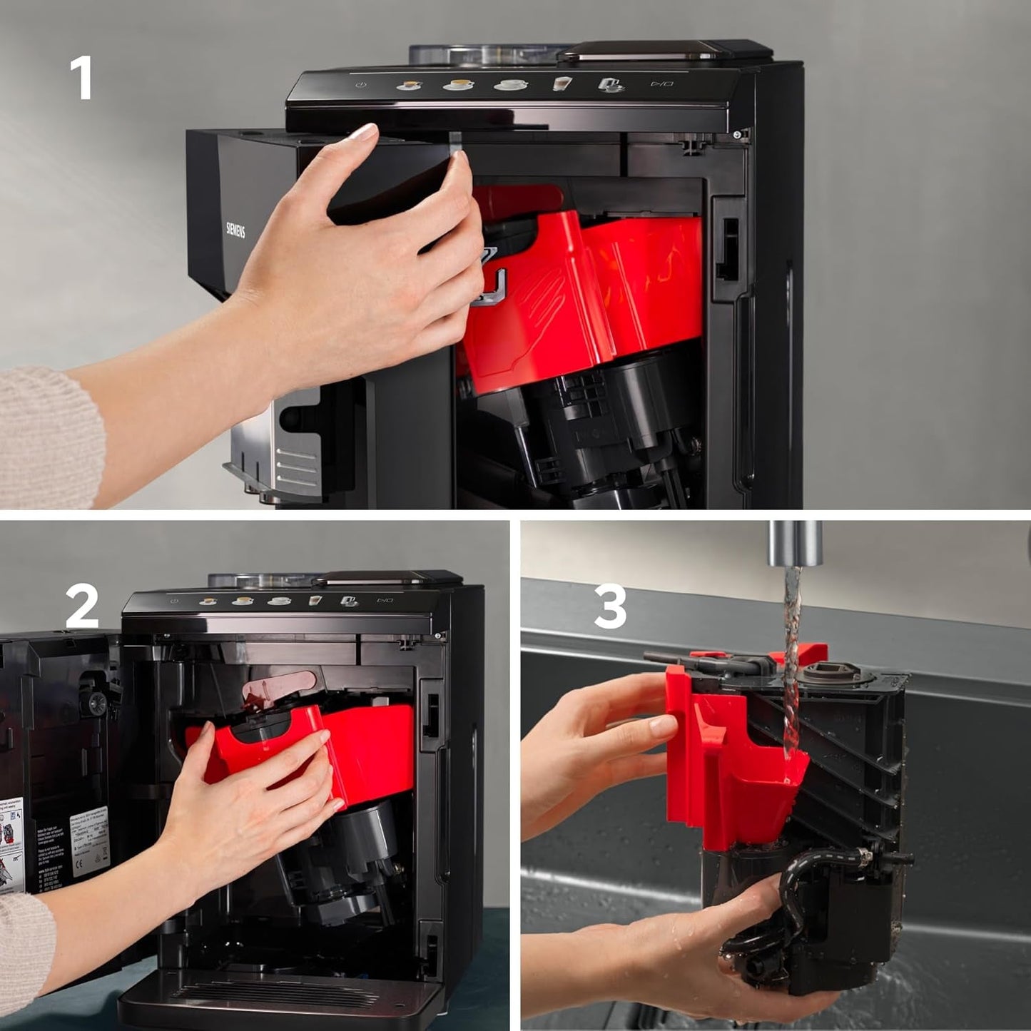 Siemens EQ500 klasický automatický espresso kávovar, TFT barevný displej, 5 druhů kávy a mléka, funkce dvojitého šálku, snadné čištění, vyjímatelná spařovací jednotka, s hadicí na mléko, černá, TP511E19