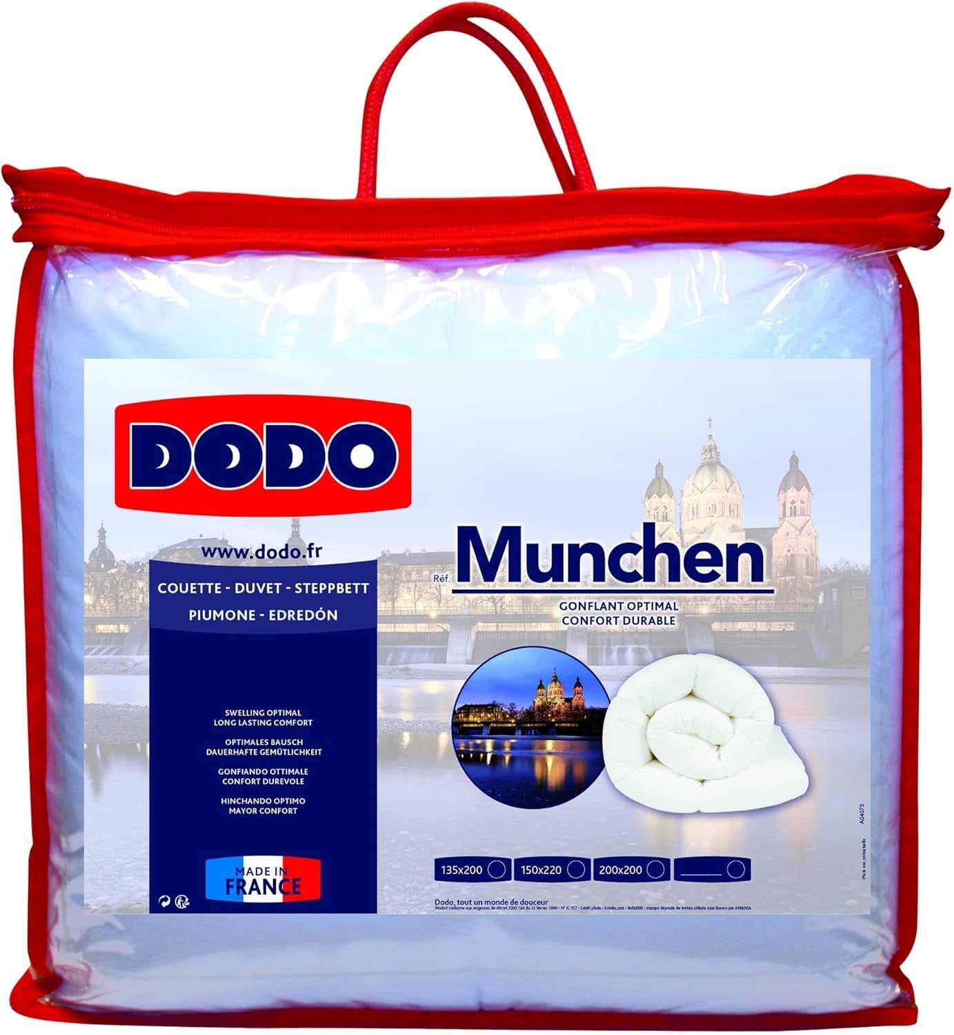DODO Quilt Munich Basic, polyester, bílá, 150X220 cm Přikrývky a přikrývky Naty Shop