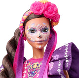 2022 Día De Muertos panenka Barbie s nařasenými tradičními šaty, květinovým věncem a barvou na obličej Calavera, dárek pro sběratele