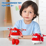 Super Wings 5" transformující postavy 2-balení Transformující přeplňovaný Jett + Tino Transformer Hračka pro chlapce a dívky Věk 3+ Červené akční figurky Naty Shop