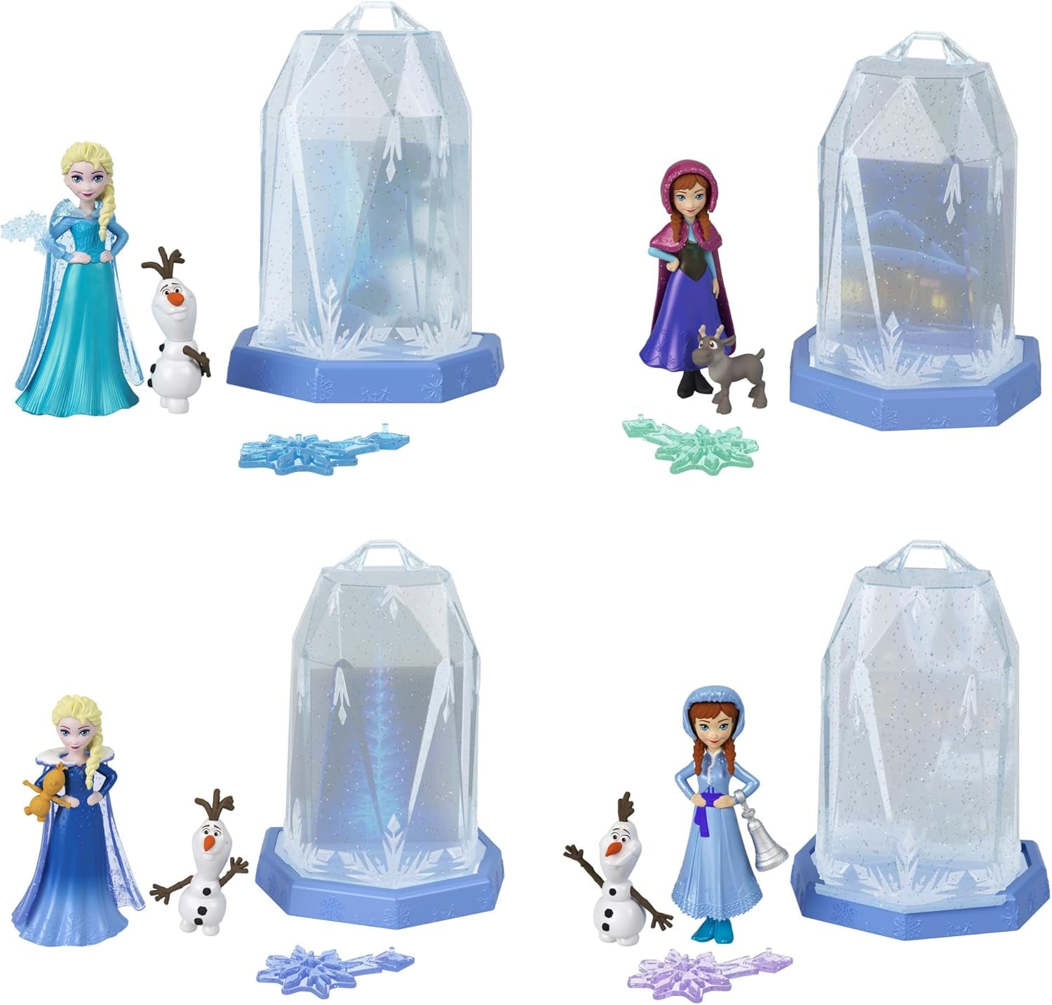 Mattel Disney Frozen Ice Reveal Squishy Ice Gel Doll a 6 překvapení, včetně figurky přátel a doplňků (panenky se mohou lišit) HRN77 Naty Shop Dolls
