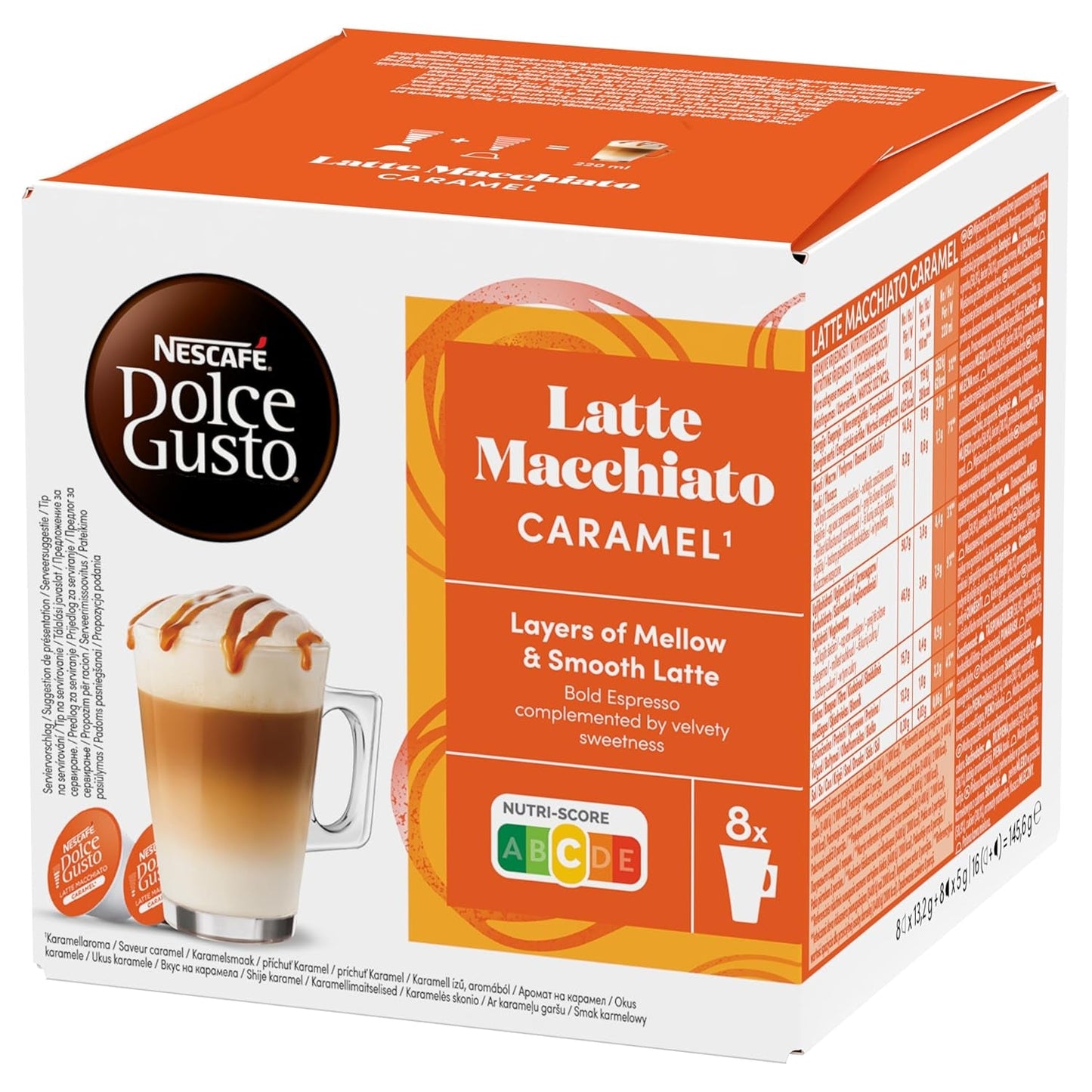 NESCAFÉ DOLCE GUSTO Latte Macchiato Caramel Kaffeekapseln 6er Pack (6 x 16 kapslí)