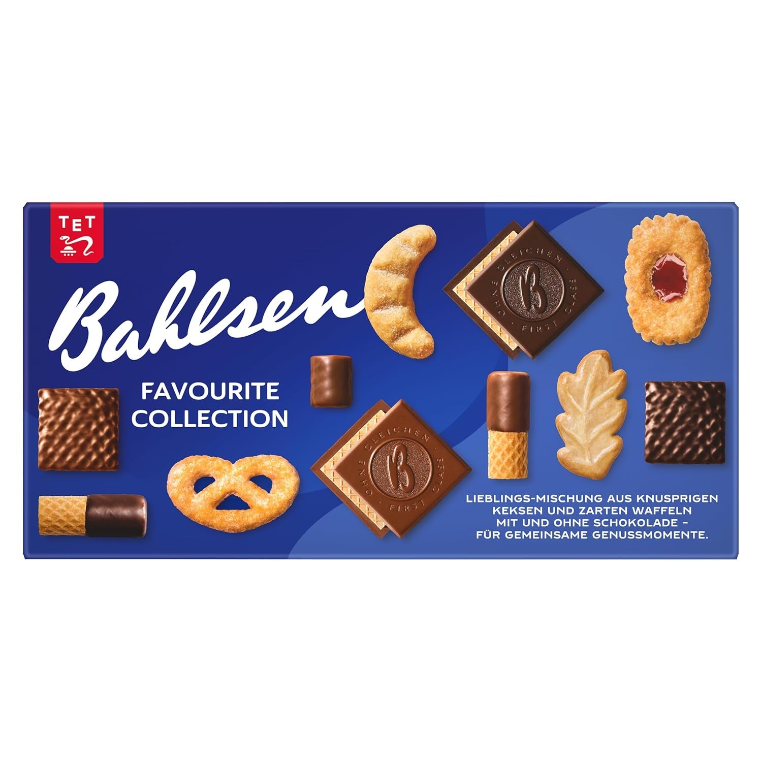 Bahlsen Favourite Collection S Balení 6 křupavých sušenek a oplatkové směsi tmavého čokoládového mléka (6 x 161 g / 966 g)