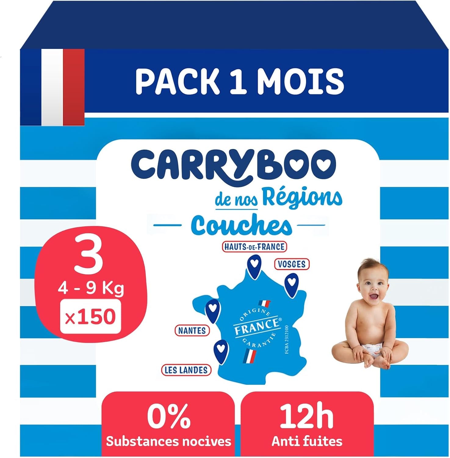 - Plenky, velikost 3 (4-9 kg) - zdravé a vysoce savé - 12 hodin nepropustné - žádné nežádoucí látky - vyrobeno ve Francii - přijatelná cena - 150 jednorázových plen