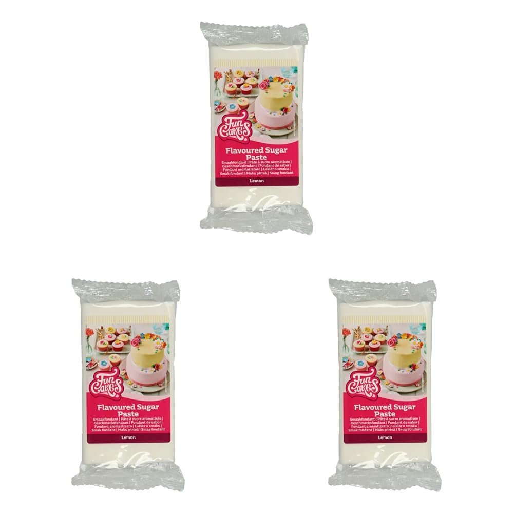 Fondant Funcakes s příchutí meringue: Snadné použití, hladký, pružný, měkký a tvárný, ideální pro zdobení dortů, košer a bez lepku. 1 kg