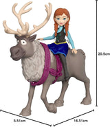 Mattel DISNEY Panenka Ledová královna Anna a Sven a figurka zvířat, inspirováno animovanými postavičkami, pohyblivými končetinami, odnímatelnou sukní a pláštěnkou, pro děti od 3 let, HLX03 Naty Shop Dolls