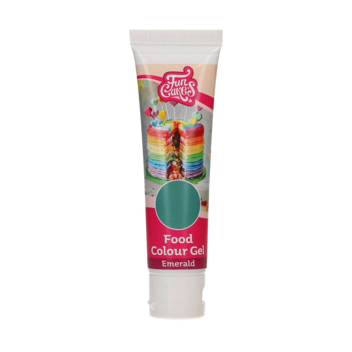 Funcakes Food Color Gel Emerald: Vysoce koncentrované potravinářské barvivo na těsto, krém, fondán a marcipán. Snadné dávkování. Jediná kapka pro vytvoření zářivých barev. halal. 30 g.