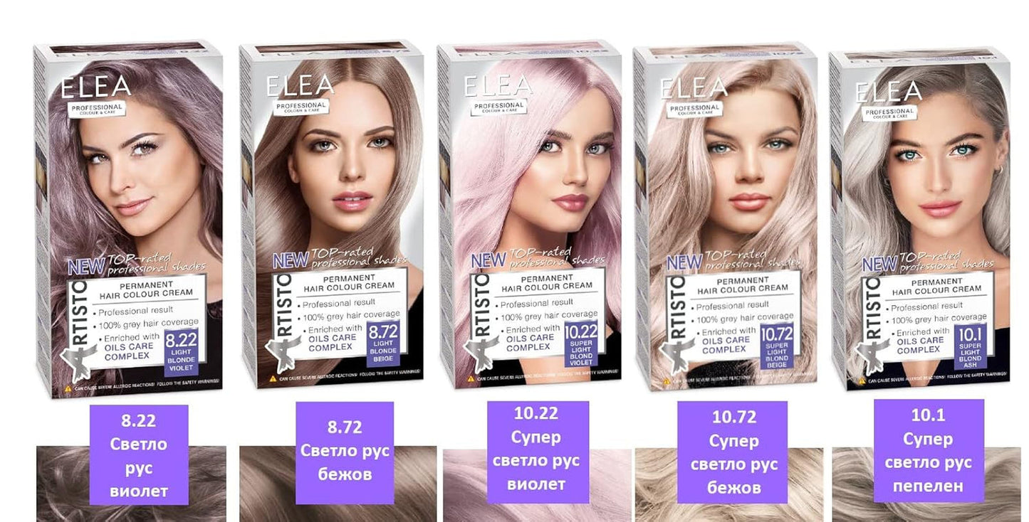 Color & Care permanentní barva na vlasy 120ml, profesionální výsledek, krycí šediny, obohaceno o komplexy olejové péče-Dlouhotrvající barva na vlasy (10,1 Super světlá popelavá blond) Barva na vlasy Naty Shop
