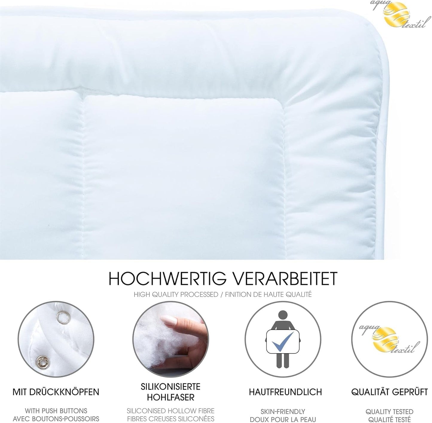 Aqua-Textil Soft Touch Set pro děti Peřina 100 X 135 Cm 250G a 350G s polštářem 40 X 60 Cm 150G Peřina 4 sezóny Klimatizace Oeko-Tex Peřiny a přikrývky Naty Shop