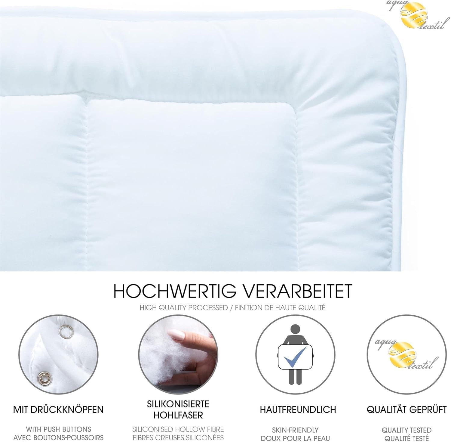 Aqua-Textil Soft Touch Set pro děti Peřina 100 X 135 Cm 250G a 350G s polštářem 40 X 60 Cm 150G Peřina 4 sezóny Klimatizace Oeko-Tex Peřiny a přikrývky Naty Shop