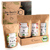 ORIGEENS Bio Kaffeebohnen Probierset 1kg | Premium Bio Arabica Kaffee Ganze Bohnen Set 4x250g | Tradiční Röstung | Kaffee Geschenkset