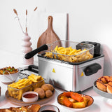 Fritéza Tristar, 1 velký koš a 2 malé koše, nastavitelný termostat, chladicí zóna, 5 litrů, 2000 W, FR-6949 Appliances Naty Shop