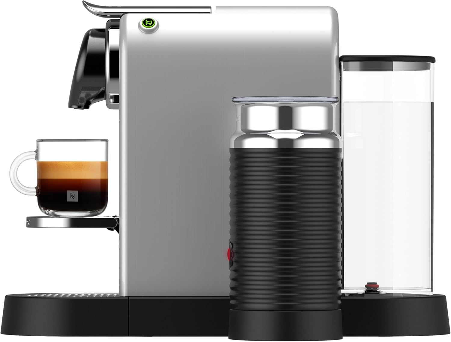 Espresso kávovar s kapslemi Nespresso XN761B Citiz&Milk | Automatický pohotovostní režim | 1260 wattů | Objem nádržky na vodu: 1 l | Tlak čerpadla: 19 bar | Stříbro
