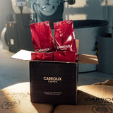 CARROUX Espresso, Bohnen ganze (6x 500 g). Für Siebträger u. Kaffee-Volllautomaten. Frisch geröstete Kaffeebohnen der Privat-Rösterei aus Hamburg