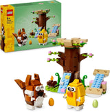 LEGO Spring Zvířecí hřiště, Stavebnice Ptáček a Veverka, Hrací sada Dům na stromě pro děti, Nápad na dárek pro 8leté chlapce a dívky, Sada zvířat, Hračka figurky zvířat 40709 Stavebnice Beuche den LEGO-Store Výchozí název