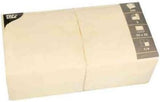 Ubrousky, 3 vrstvé 1/4-násobné 33 Cm X 33 cm krémové Pro každou párty a oslavu. Množství: 250 ks
