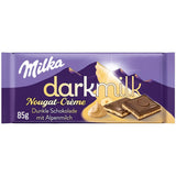 Milka Black Milk – alpská hořká čokoláda s mléčnou a krémovou nugátovou náplní – 85g (balení 5 ks)