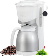 Kávovar Clatronic® s termoskou | na 8-10 šálků kávy | bez teplotních ztrát | kávovar s filtrem | 1 litr | Espresso | Filtrační kávovar s termoskou | KA 3327 černá