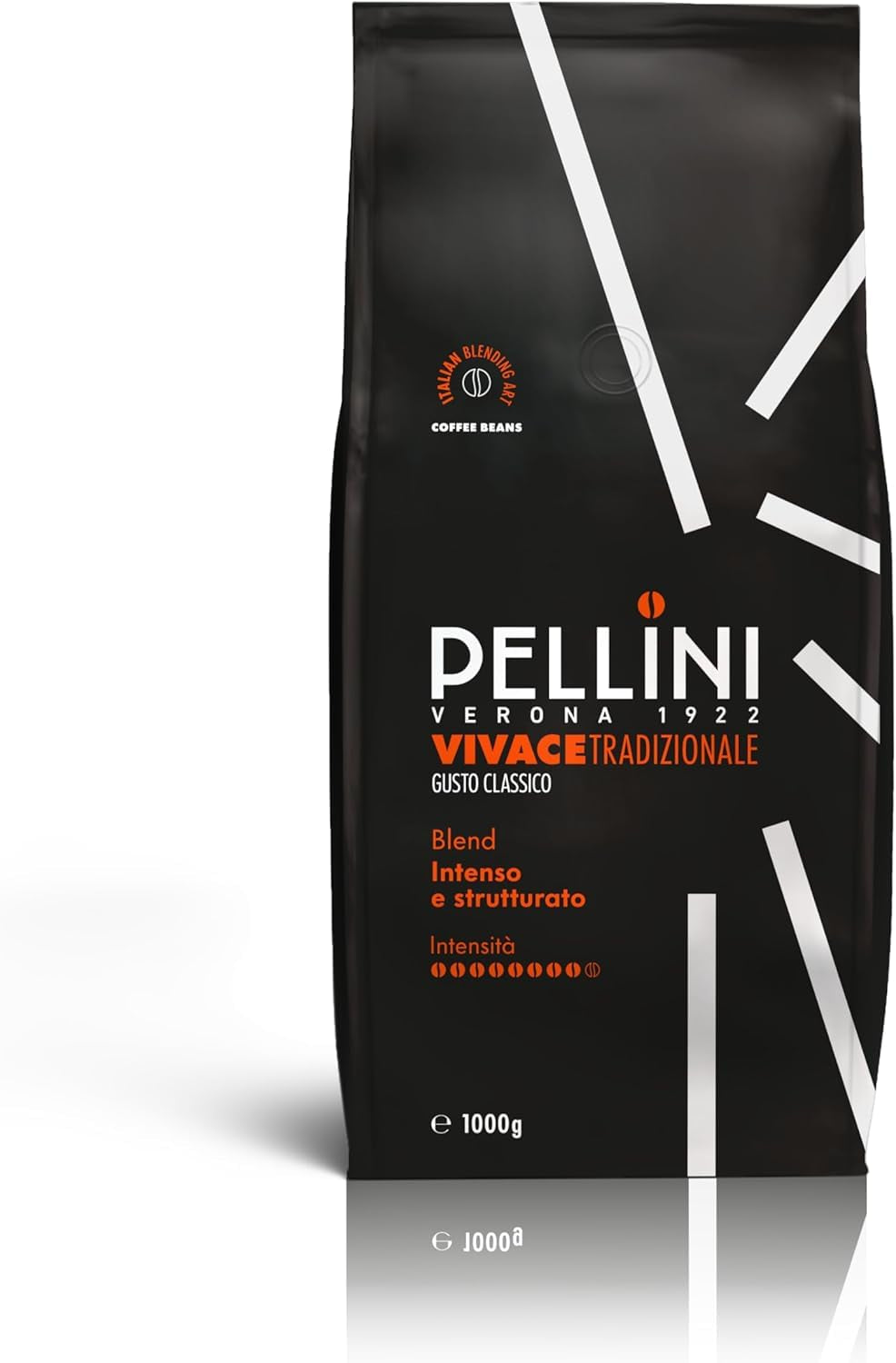 Pellini N.82 Vivace, Kaffeebohnen für Espresso 1 kg, Arabica- und Robusta-Mischung mit Kräftigem und Ausgefungem Gesmack, Mittlere Röstung