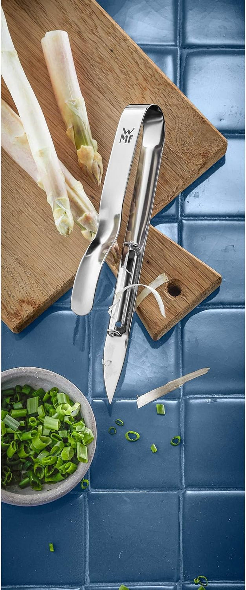 WMF Gourmet škrabka na chřest 17 cm, nerezová škrabka Cromargan Naty Shop