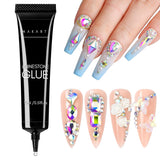 Makartt kamínkový adhezivní gel - 15ml sada UV lepidel na nehty s růžovými přívěsky na nehty Heart Circle šperky na nehty a příslušenství pro domácí manikúru dárek k Valentýnu