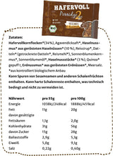 Hafervoll Porridge2go Arašídové máslo a ořechy, 13 tyčinek x 55 g – veganské, organické, bezlepkové, bez přidaného cukru přesnídávka, s ovesem, datlemi a quinoa cukrovinkami