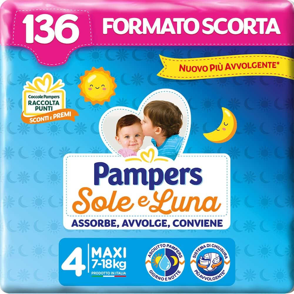 Pleny Pampers Sun and Moon, Unisex, Junior, velikost 5 (11-25 kg), 120 plen