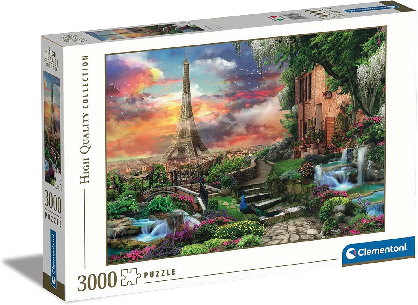 Clementoni 33550 Dreamlike Paris - Puzzle 3000 dílků od 9 let, Barevné puzzle pro dospělé s výraznými barvami, Dovednostní hra pro celou rodinu, Pěkný nápad na dárek Puzzle Naty Shop Výchozí název