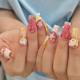 3D nálepky na nehty pro kočky, třpytky na nehty, flitry, pryskyřicové nálepky na nehty, drahokamy na nehty, diamanty pro nail art, včetně voskové tyčinky s drahokamy (barevná kočka)