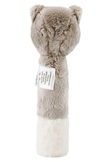 Sterntaler baby pískací kočka Lilly - Měkká fleecová hračka pro miminka - Hračka na uchopení pro miminka - První pokusy o uchopení a hraní, šedá Bebe Toys Naty Shop
