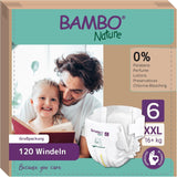 Dětské plenky Bambo Nature, velikost 1 (2-4 kg), 132 Count Moon Box | Prémiové plenky s vylepšenou ochranou proti protečení | Maximální pohodlí a svoboda pro novorozence | Dermatologicky testované plenky