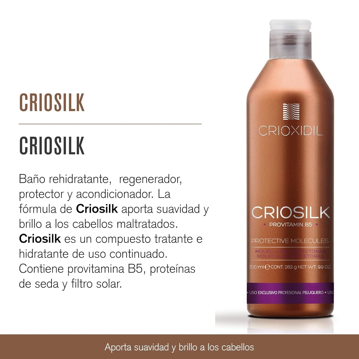 Criosilk vlasový kondicionér, 300 ml, s provitaminem B5 a hedvábnými proteiny, dodává poškozeným vlasům vláčnost a lesk, hydratuje a regeneruje vlasy Naty Shop maska na vlasy