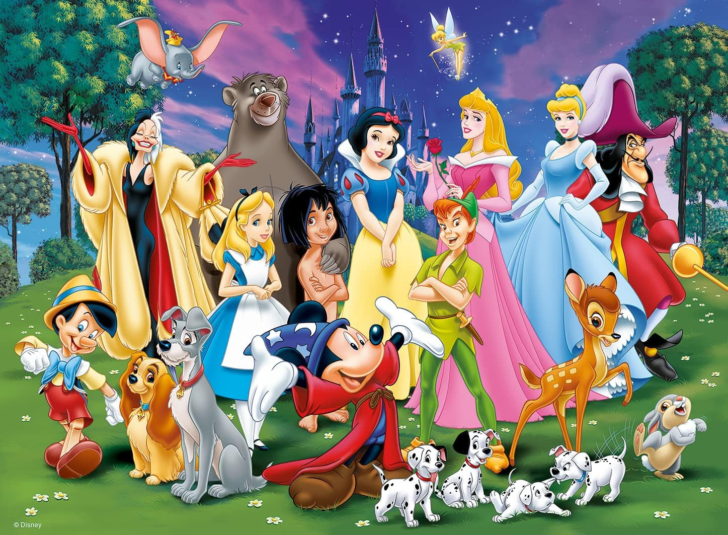 Puzzle Ravensburger pro děti - 12698 Disney oblíbených - Disney puzzle pro děti od 8 let, s 200 dílky ve formátu XXL Puzzle Naty Shop