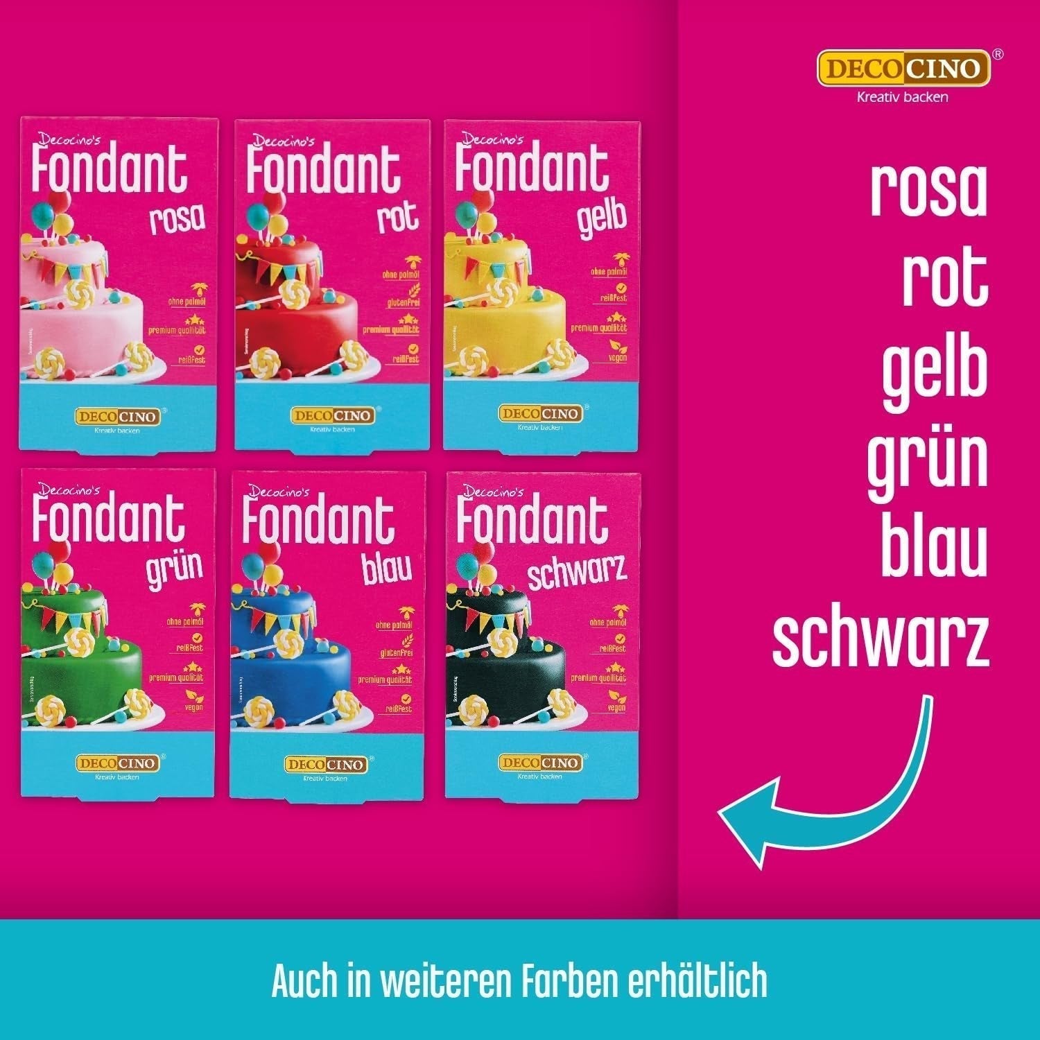 DECOCINO bílá rolovaná fondánová deka - 300g - fondánová deka připravená k použití na přikrytí a zdobení dortů a cupcaků - bezlepková a veganská (balení 2 ks) Naty Shop Sugarpaste