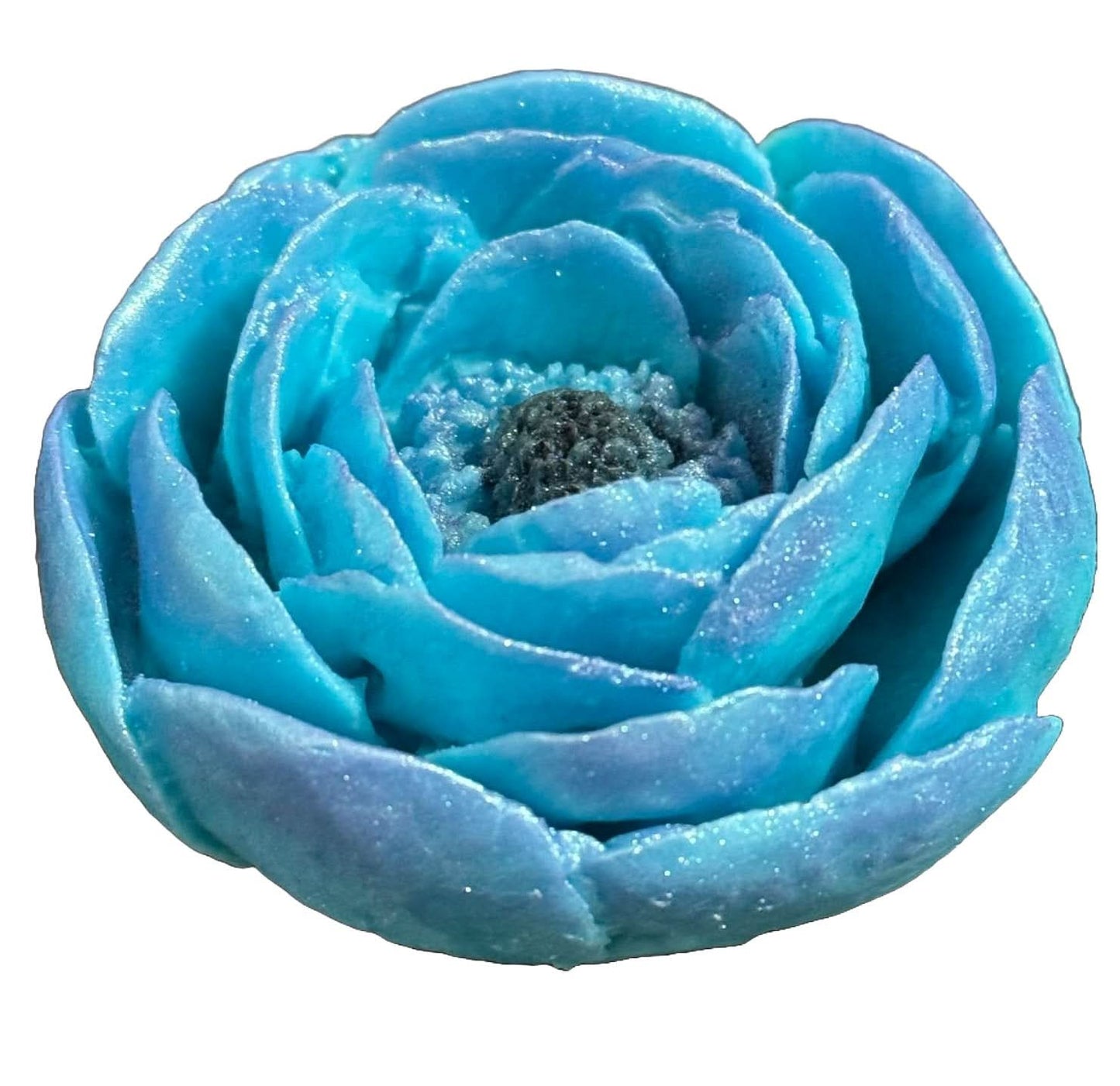 Jedlá cukrová dekorace, Tyrkysová pivoňka Dekorace z Sugar Paste Nati Shop