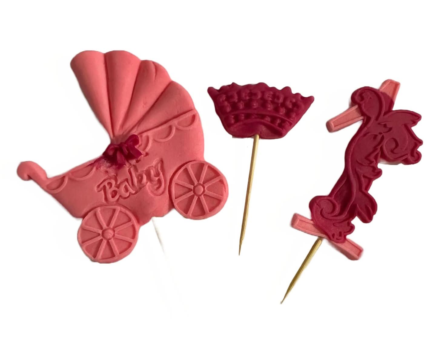 Jedlá cukrová dekorace, Číslo 1, růžová/fuchsiová Dekorace z Sugar Paste Nati Shop