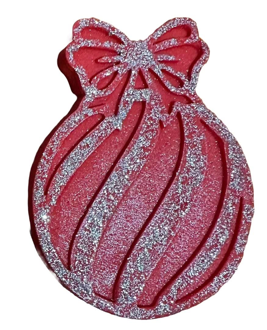Jedlá cukrová dekorace, koule na vánoční stromeček, červený Nati Shop